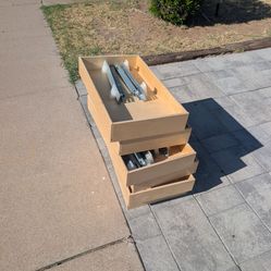 Drawers with install hardware