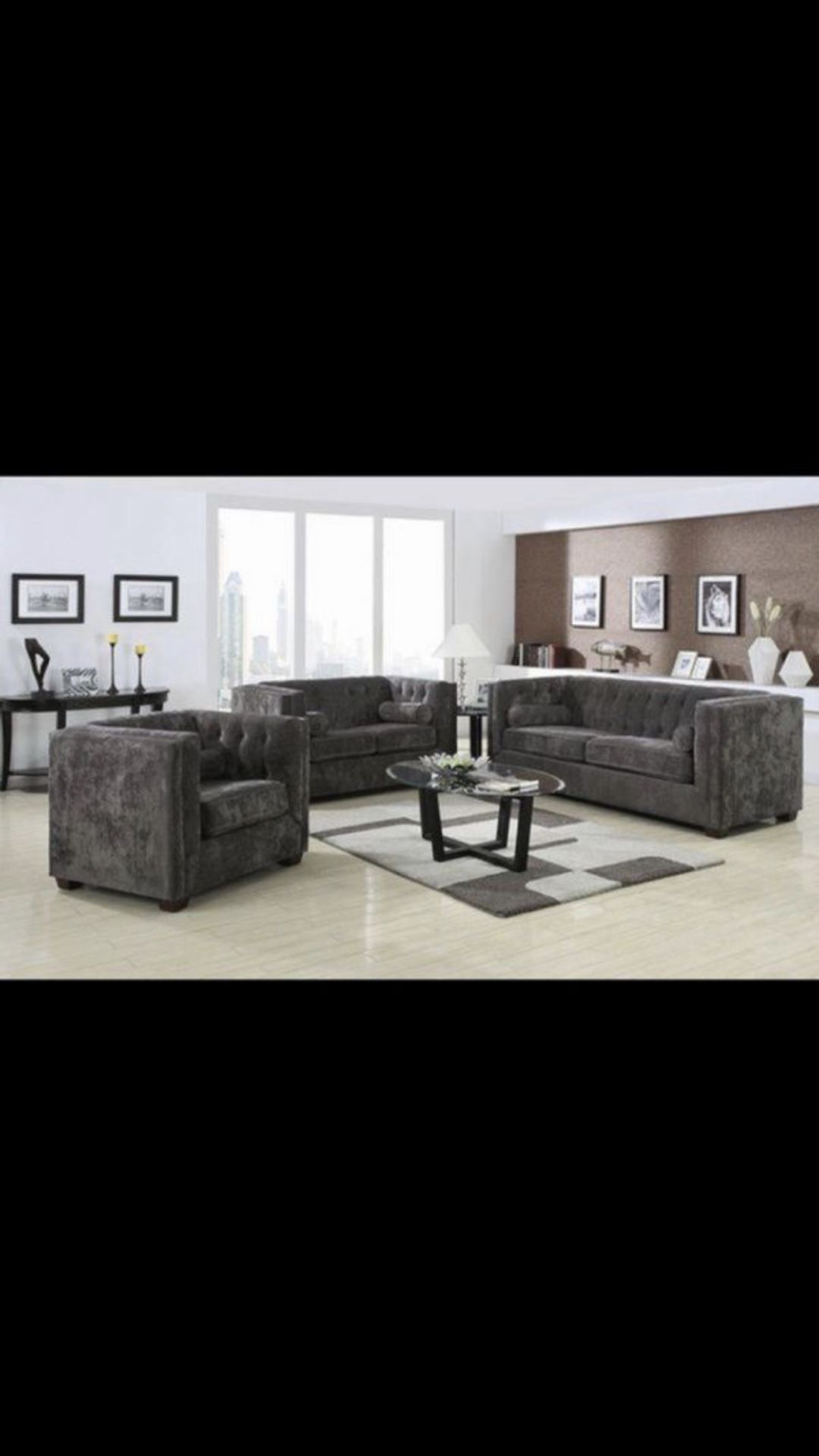 Beautiful new 3 piece sofa set (1 sofa, 1 loveseat, 1 chair) only 1,299$!!!