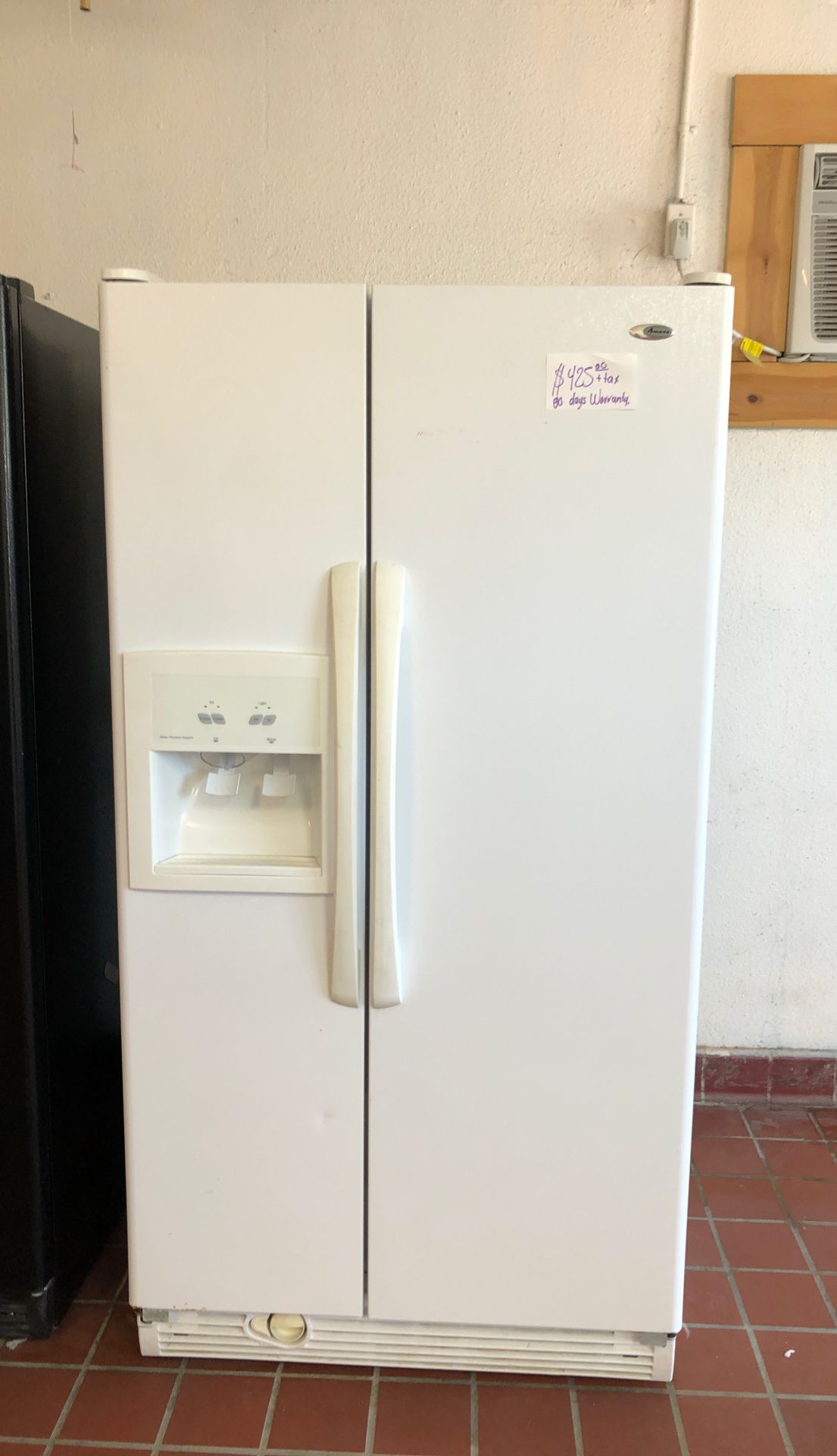 Amana double door white fridge