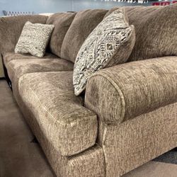 Huge Sectional Sofa Chocolate Brown ☄️ Brand New💥 Delivery Available🚚 Couch/ Living Room🌟