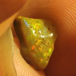 1.35ct Mexican Fire Opal Crystal 6x4mm