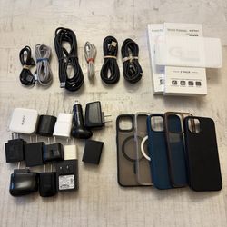 29pc iPhone 13 & pro usb lightning charge blocks cables cases screen protectors