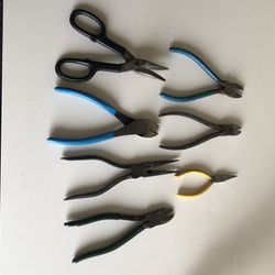 Lot of 7 usa made pliers wire cutters tin snips