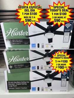🔥 TODAY'S SPECIAL DEAL! Hunter AeroSync 50" Smart Ceiling Fan 🔥