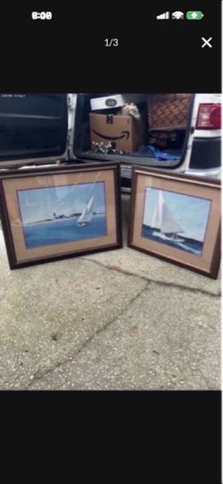Edward Hopper Pair of Framed Sailboat Prints