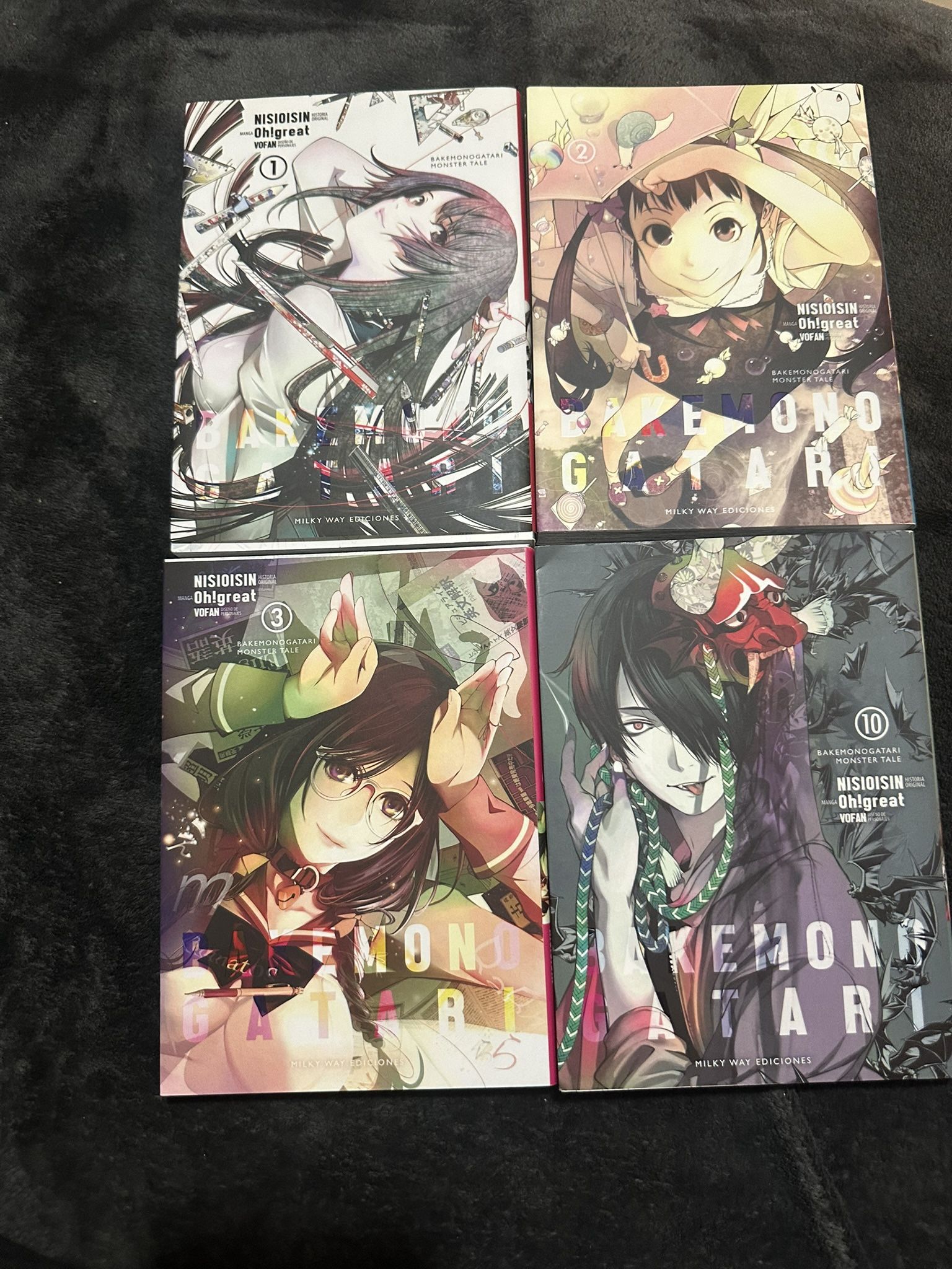 Bakemonogatari Manga Volumen 1,2,3,10 En Español 