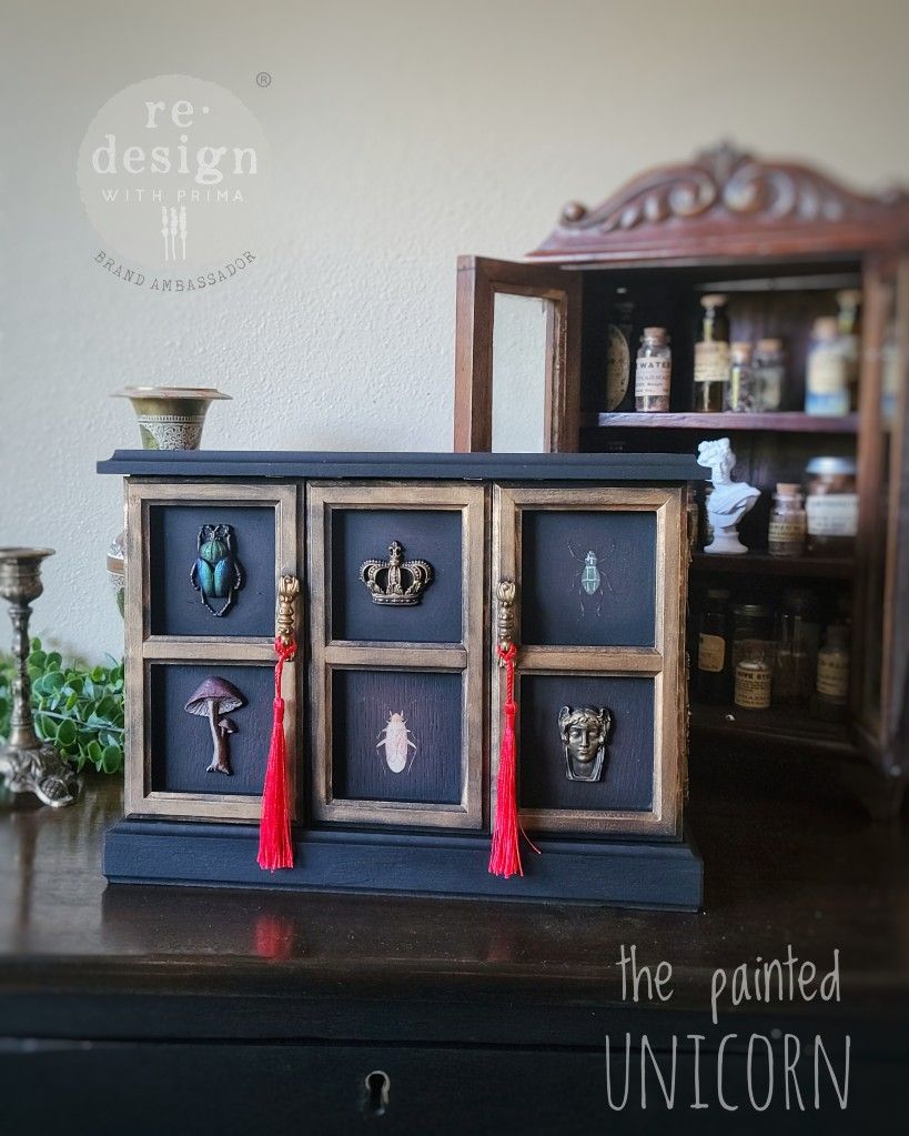 Dark academia gallery wall jewelry box