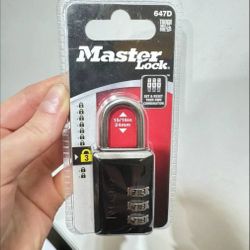 Master Lock 647D Set Your Own 3 Digit Combination Padlock New Sealed, Black new