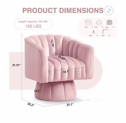 Korser 360° Swivel Accent Chair with Velvet Upholstered Swivel Barrel Chairs