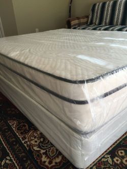Queen new pillow top bed can deliver