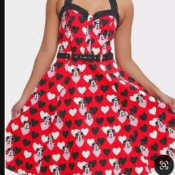 Hot topic Mickey and Minnie hearts dress