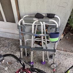 Walkers, portable, commodes, shower chair, and sitting walker wheelchair