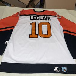 John Leclair Philadelphia Flyers Starter Jersey adult Large clean White Sewn