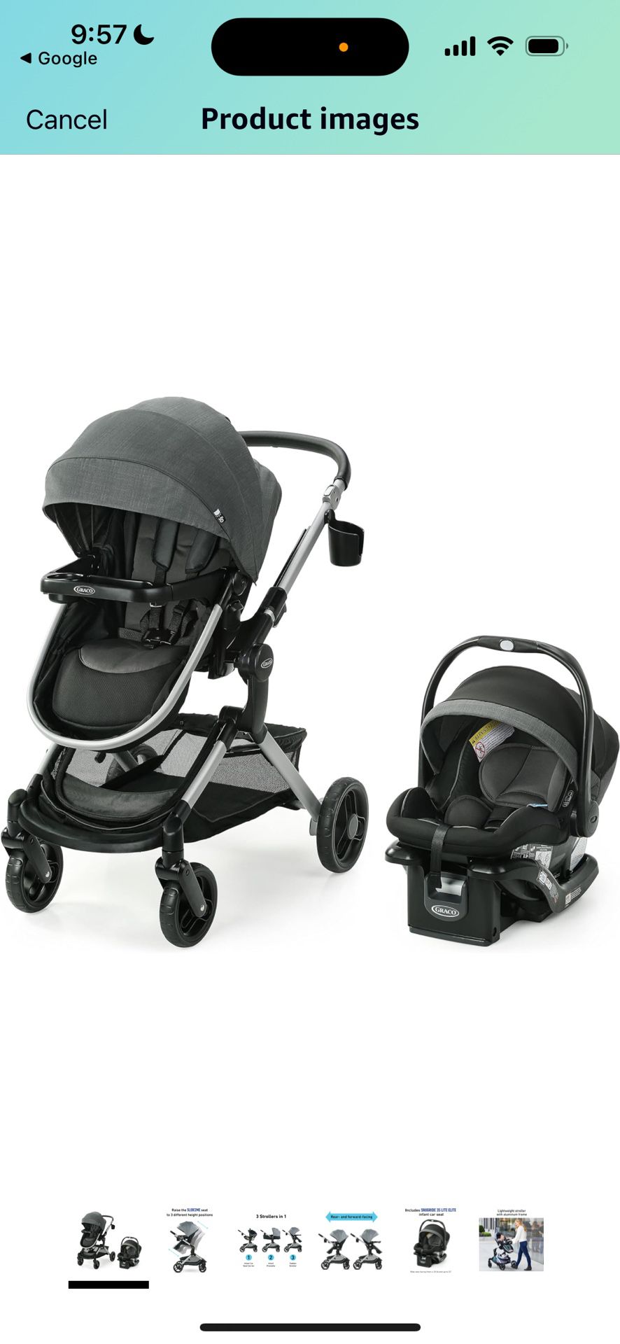 Gravo modest  stroller and car seat