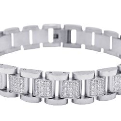 Mens Stainless Steel Link Bracelet 