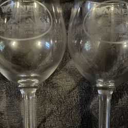 Two Wagner Vineyard Wine Glasses- Lodi, NY