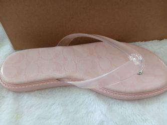 COACH JELLY FLIP FLOP CANDI PINK SIZE 7