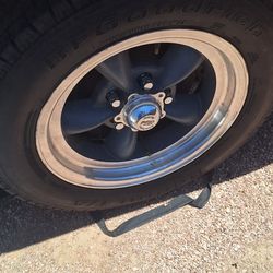 Like New 15x4 Front Runner With Tires,American  Racing  Torque Thrust Style.  5 On 4.5 Pattern  Ford Mopar Amc. 