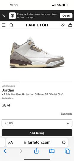 x A Ma Maniére Air Jordan 3 Retro SP "Violet Ore" sneakers