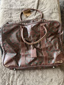 Vintage decor luggage Leather