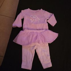 Baby girl Long Sleeve onesie pant Set