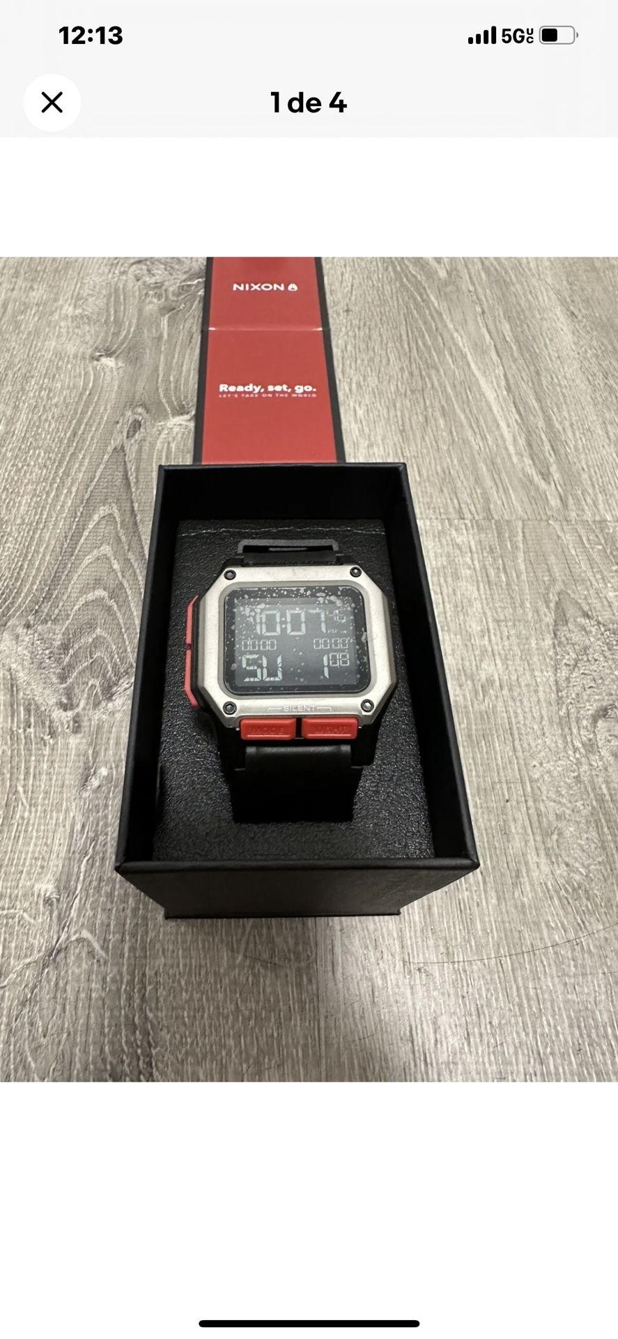 Nixon A1180 008-00 Regulus Watch, 46mm Black Red for Sale in Miami