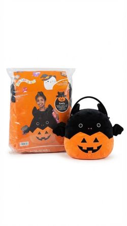 Halloween Costume Squishmallow with trick or treat bag