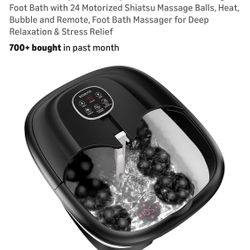 Beaumoi New Collapsible Foot Spa W Surf Wave Massage/Heat/ W Remote