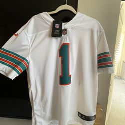 Miami Dolphin NFL LARGE Jersey Stitch Jersey Tau Tagovailoa