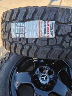 OEM 17" MERCEDES BENZ ML350 Glossy Black Wheels 1998'2011 with MICKEY THOMPSON Baja AT tires