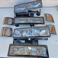 94-98 Chevy Gmc CK 92-99 Suburban Yukon 95-99 Tahoe Headlights Luces Micas Calaveras Faros Focos