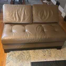 FREE Leather Couch. Two Seats, No Smoke No Pets