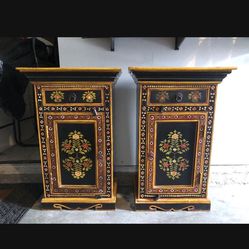Hand Painted Accent Side Tables