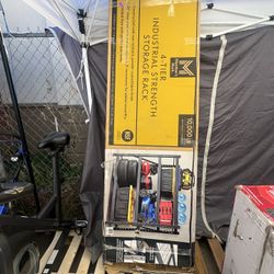 4 Shelf Industrial Storage Rack, 77" W × 24" D × 72"H