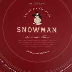 Williams Sonoma Set Of 6 Christmas Mugs