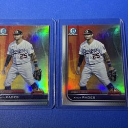 2023 Bowman Chrome Andy Pages Fall League Refractor RC #AFLS-8 Dodgers
