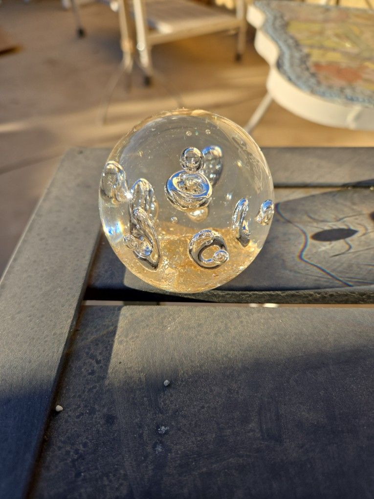 Small Glass Paperweight
