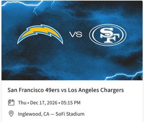 49ers vs Chargers – Dec 17, 2026