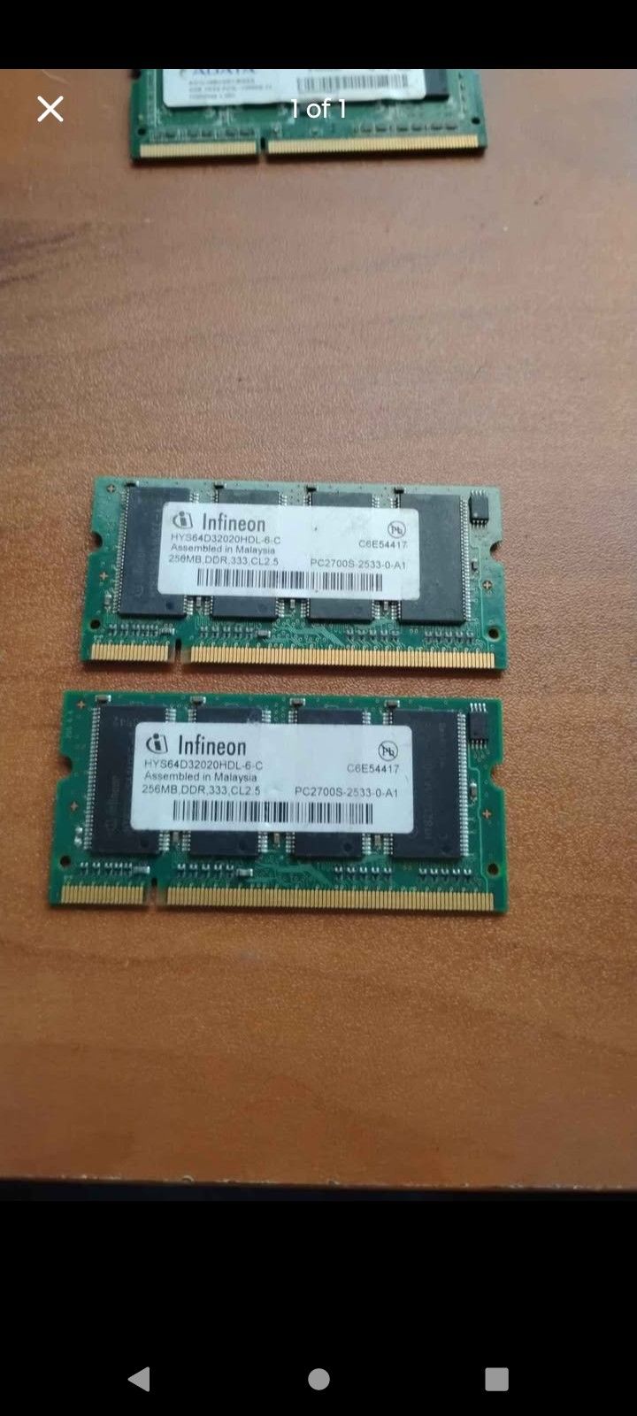 Infineon Hys64D32020Hdl-6-C 256 Ddr 333 Cl2.5 Pc2700 Laptop Ram