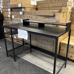 New 37" x 22" x 4" Black Desk table