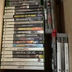 Video games. I have prices in description I will mark sold when items are sold.  $10 PlayStation PS3 Assassin's Creed III   $10 Elder Scrolls V Skyrim