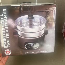 Stainless Steel Two Tier Steamer 
