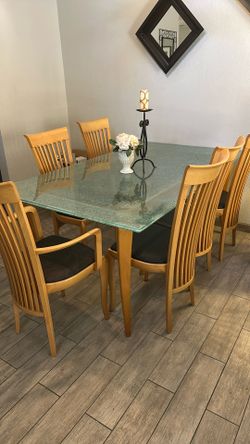 BEAUTIFUL Mid century Modern Dining Table Set W/ 6 Chairs