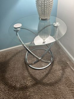 Two Glass End Tables