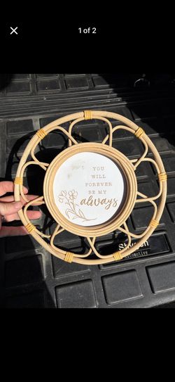 Boho Rattan Wall Decor – “You Will Forever Be My Always”