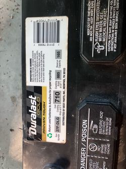 Used Duralast Gold Battery.
