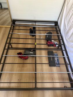 Metal Queen platform bed frame
