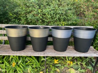 Large 14” Plastic Plant Pots Set of 2 (price for each set)
