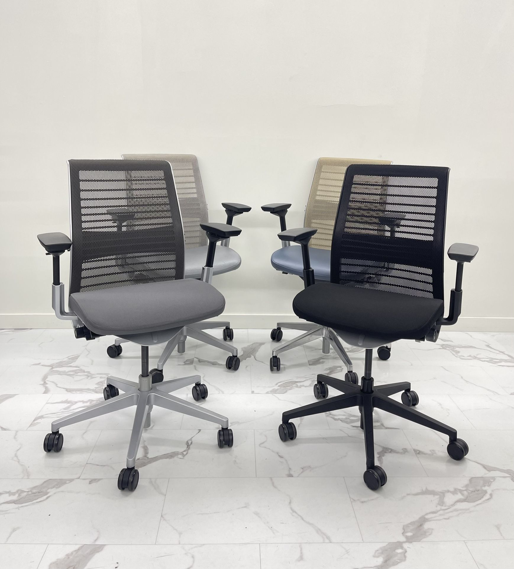 LIKE NEW STEELCASE THINK V2 CHAIRS FULLY LOADED WITH LUMBAR SUPPORT!