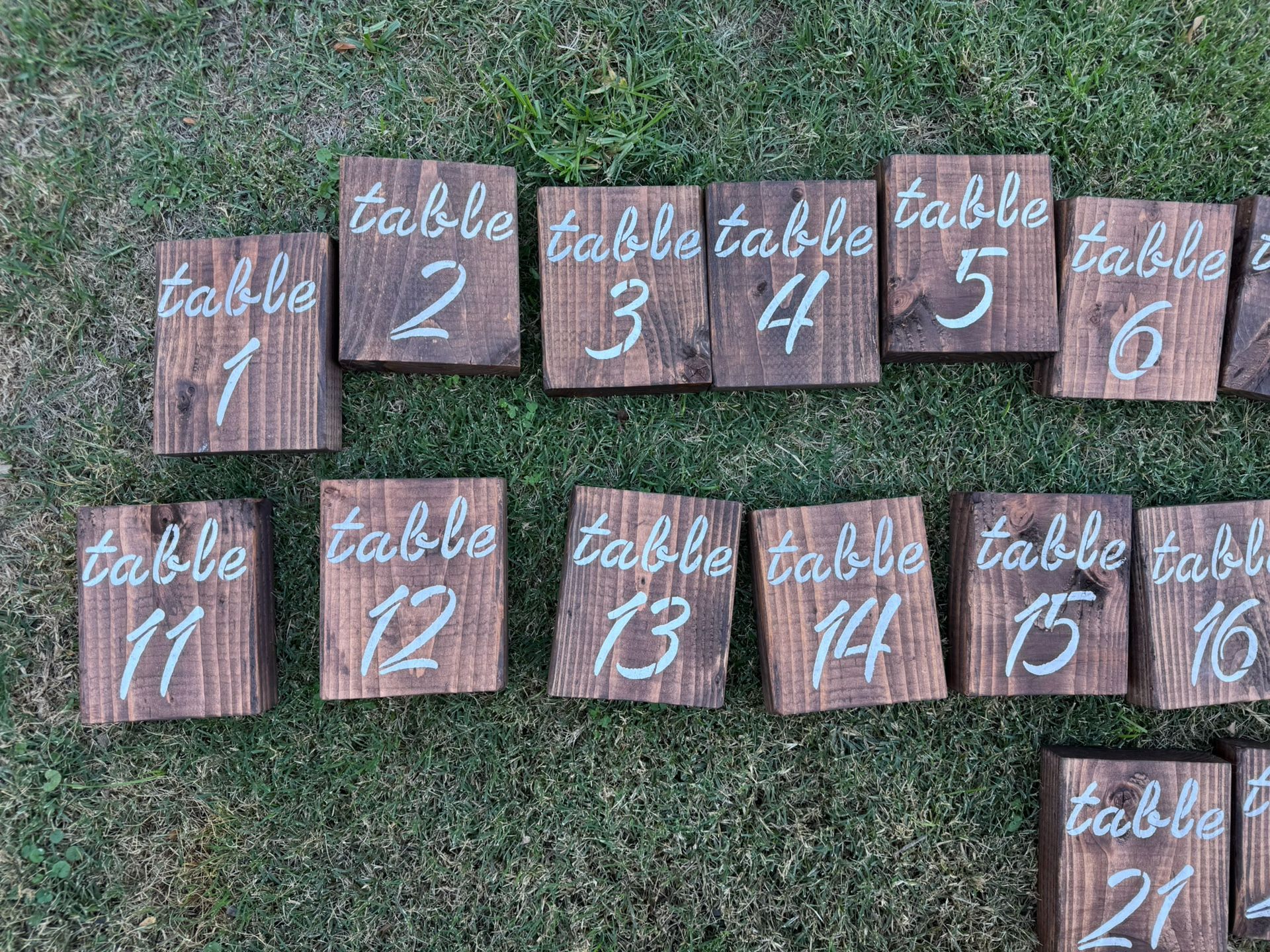 Wedding Table numbers & Sign 